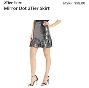 Michael Kors Mirror Dot 2 tier skirt